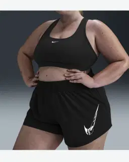 Short Dri-FIT à motif et taille mi-haute avec sous-short intégré Nike One Femme – 2/4