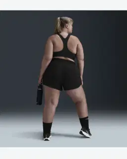 Short Dri-FIT à motif et taille mi-haute avec sous-short intégré Nike One Femme – 4/4