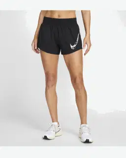 Short Dri-FIT à motif et taille mi-haute avec sous-short intégré Nike One Femme – 1/4
