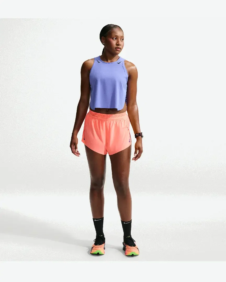 Short taille mi-haute avec sous-short intégré Dri-FIT ADV Nike AeroSwift 8 cm Femme