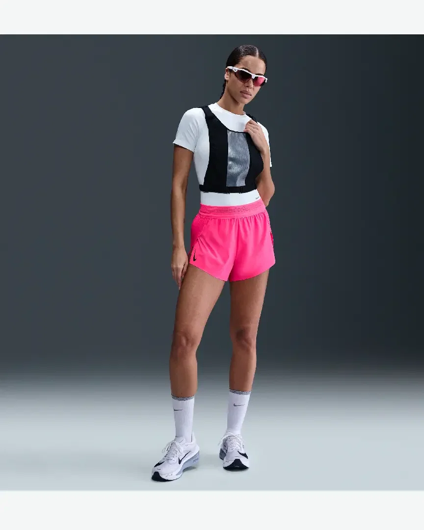 Short taille mi-haute avec sous-short intégré Dri-FIT ADV Nike AeroSwift 8 cm Femme