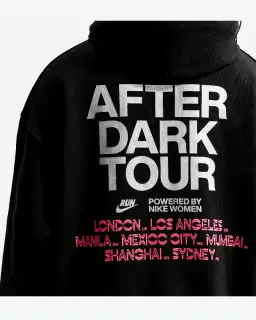 Sweat à capuche oversize Nike Studio Fleece Medium Weight "After Dark Tour" Femme – 2/4