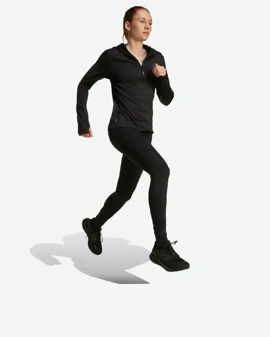 Sweat-Shirt Adidas À Capuche Demi-Zip Own The Run Winterized W - JP3821 (2) au meilleur prix !