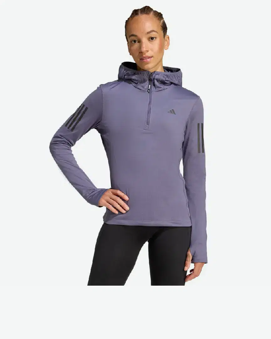 Sweat-Shirt Adidas À Capuche Demi-Zip Own The Run Winterized W - Unisex (29) au meilleur prix !