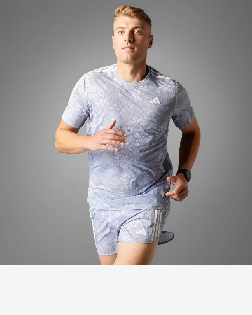 t-shirt adidas 3 bandes own the run climacool Homme