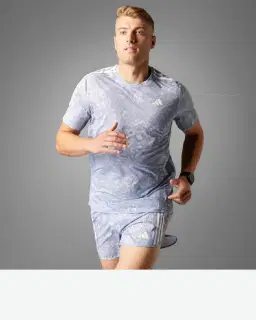 t-shirt adidas 3 bandes own the run climacool Homme – 1/4