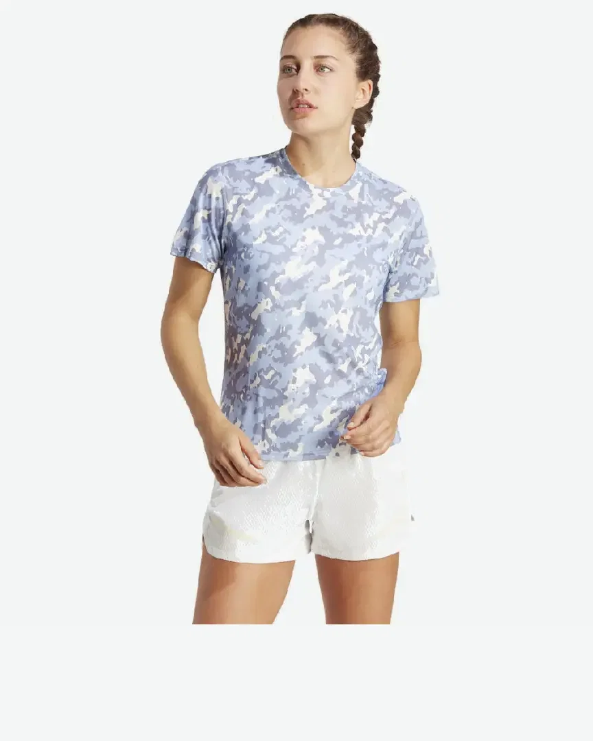 t-shirt adidas de running own the run camo Femme