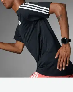 t-shirt adidas own the run 3 bandes Homme – 4/4