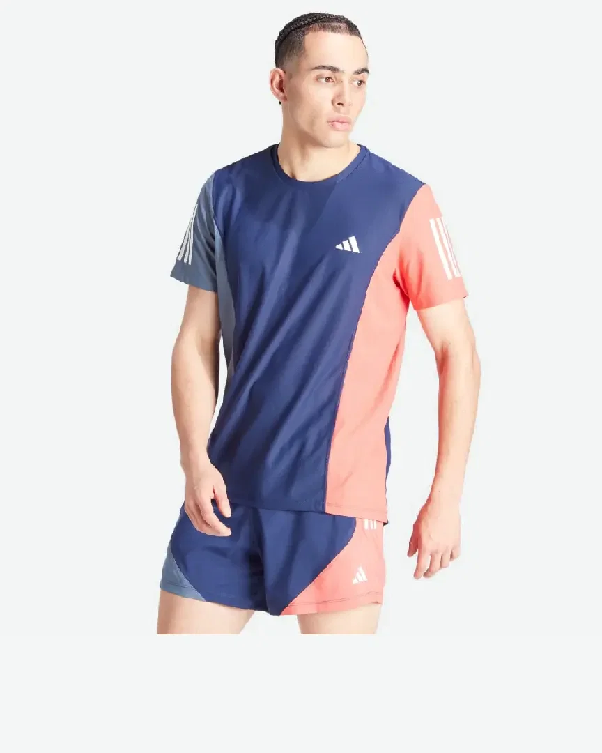 t-shirt adidas own the run colorblock Homme