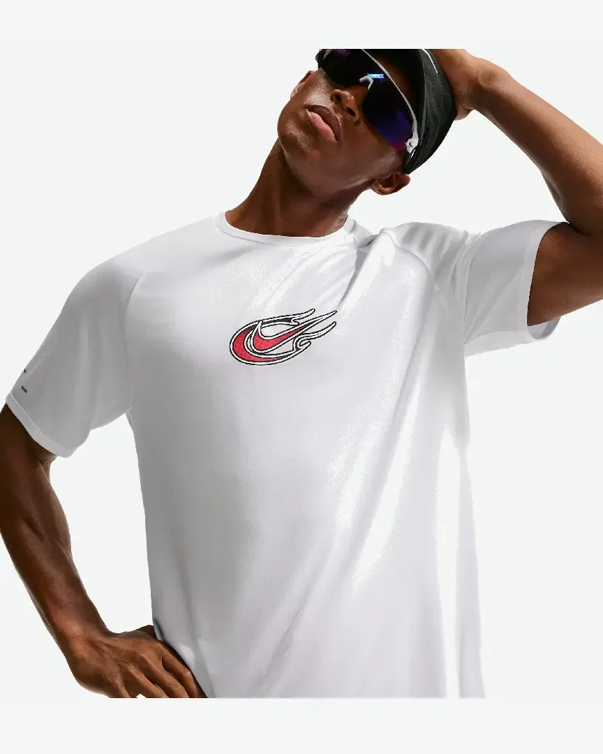 Tee-Shirt À Manches Courtes Et Motifs Réfléchissants Dri-Fit Adv Nike Stride M