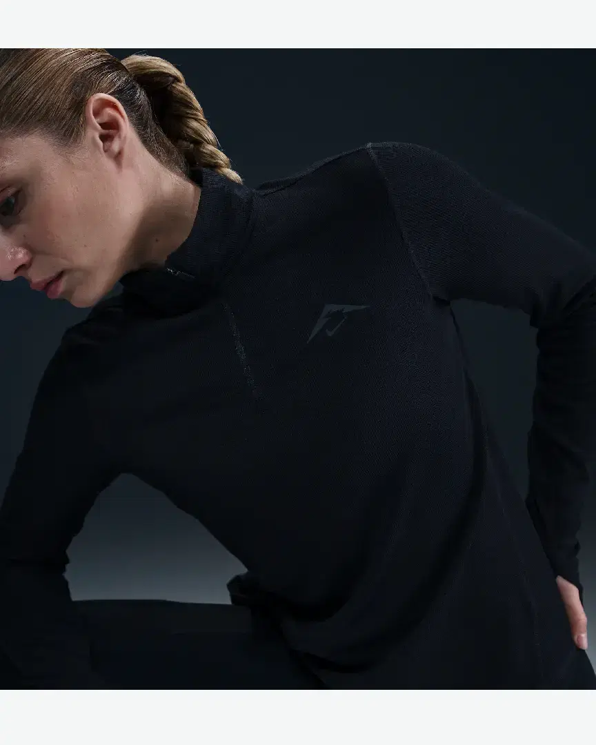 Tee-Shirt Deuxième Couche Dri-Fit À 1/4 De Zip Nike Trail W - HJ2248-010 (2) au meilleur prix !