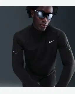 Tee-shirt d'hiver à demi-zip Therma-FIT Repel Nike Stride Homme – 3/4