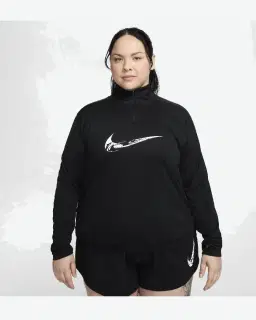 Vêtement deuxième couche à 1/4 de zip Dri-FIT Nike Swoosh Femme – 1/4