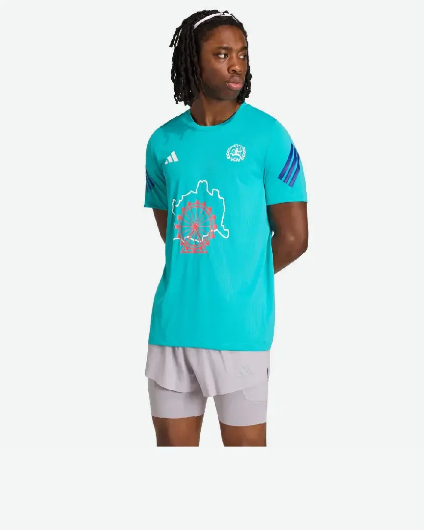 vienna adidas marathon running event t-shirt short sleeve Homme